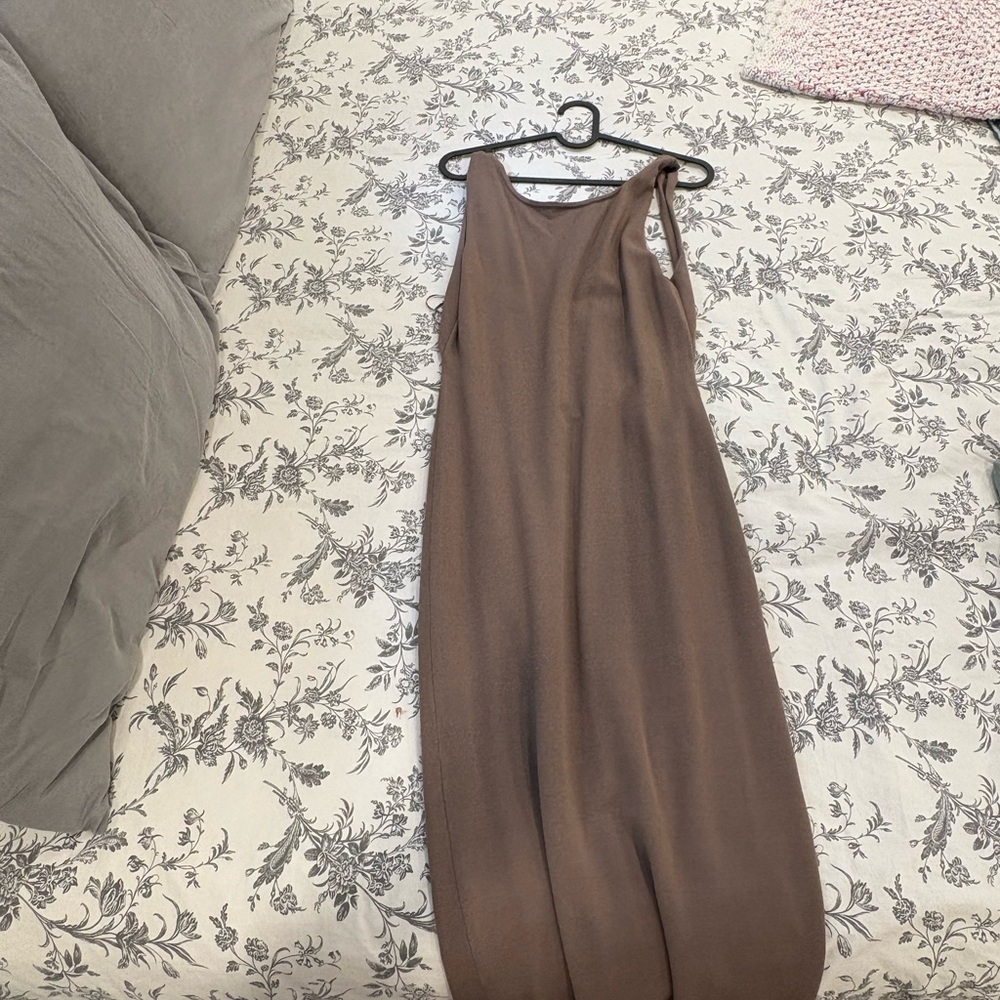 Dynamite Brown Backless Dress